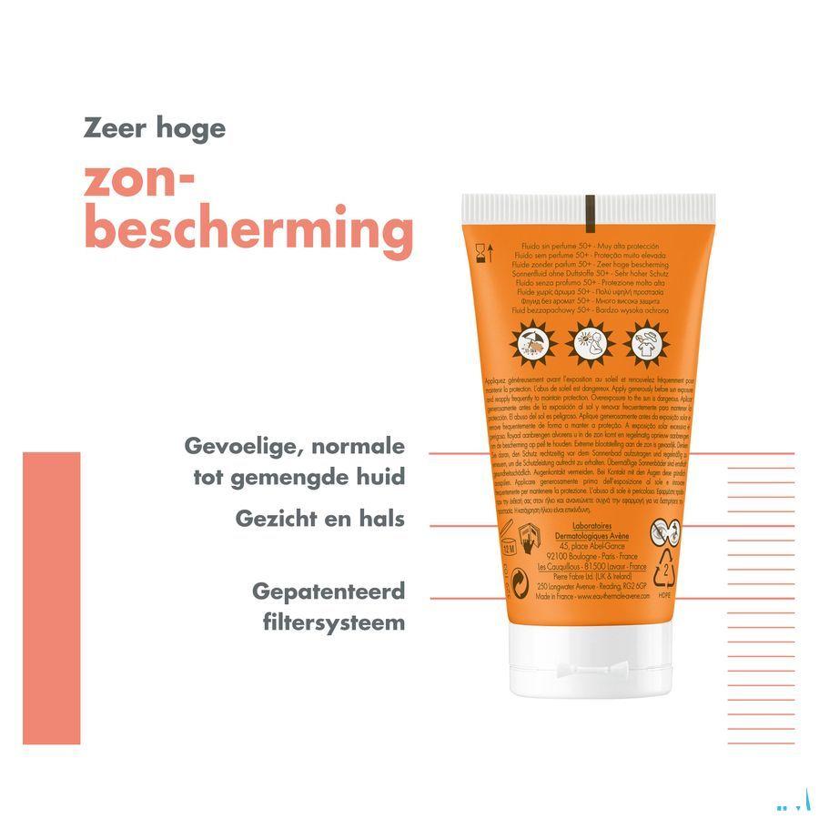 Avene Zon Ip50 + Fluide Zonder Parfum 50 ml  -  Avene