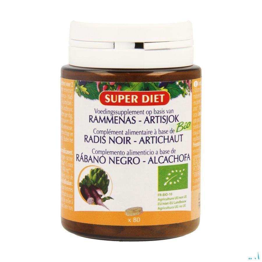 Super Diet Rammenas-artisjok Bio Tabletten 80  -  Superdiet Laboratoires