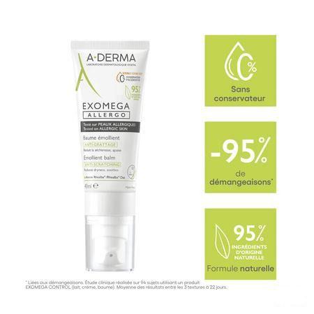 Aderma Exomega Allergo Emolierende Balsem 40 ml