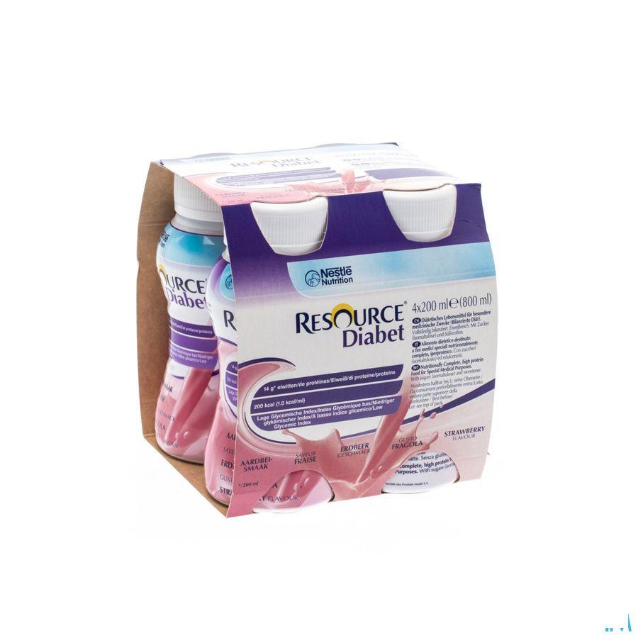 Resource Diabet Strawberry 4x200 ml 12173635  -  Nestle
