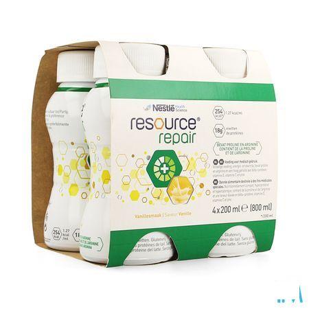 Resource Repair Vanille Fles 4x200 ml  -  Nestle