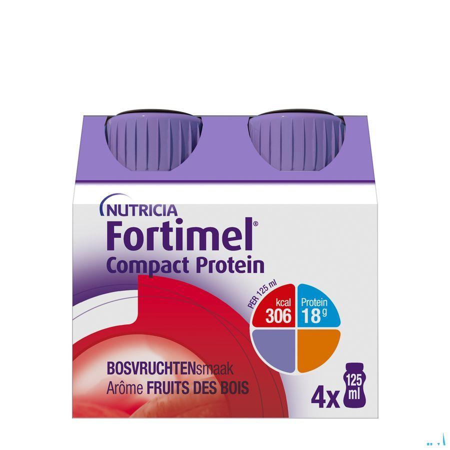 Fortimel Compact Protein Rode Vruchten 4x125 ml  -  Nutricia