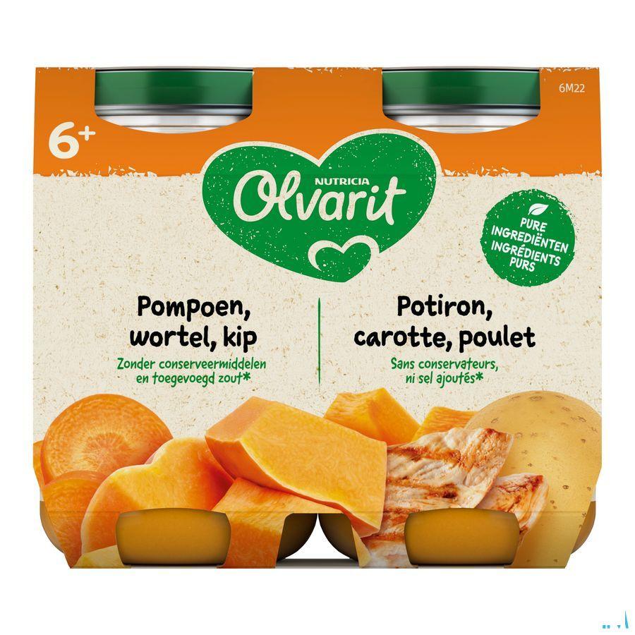 Olvarit Pompoen Wortel Kip 2x200 gr 6m02  -  Nutricia