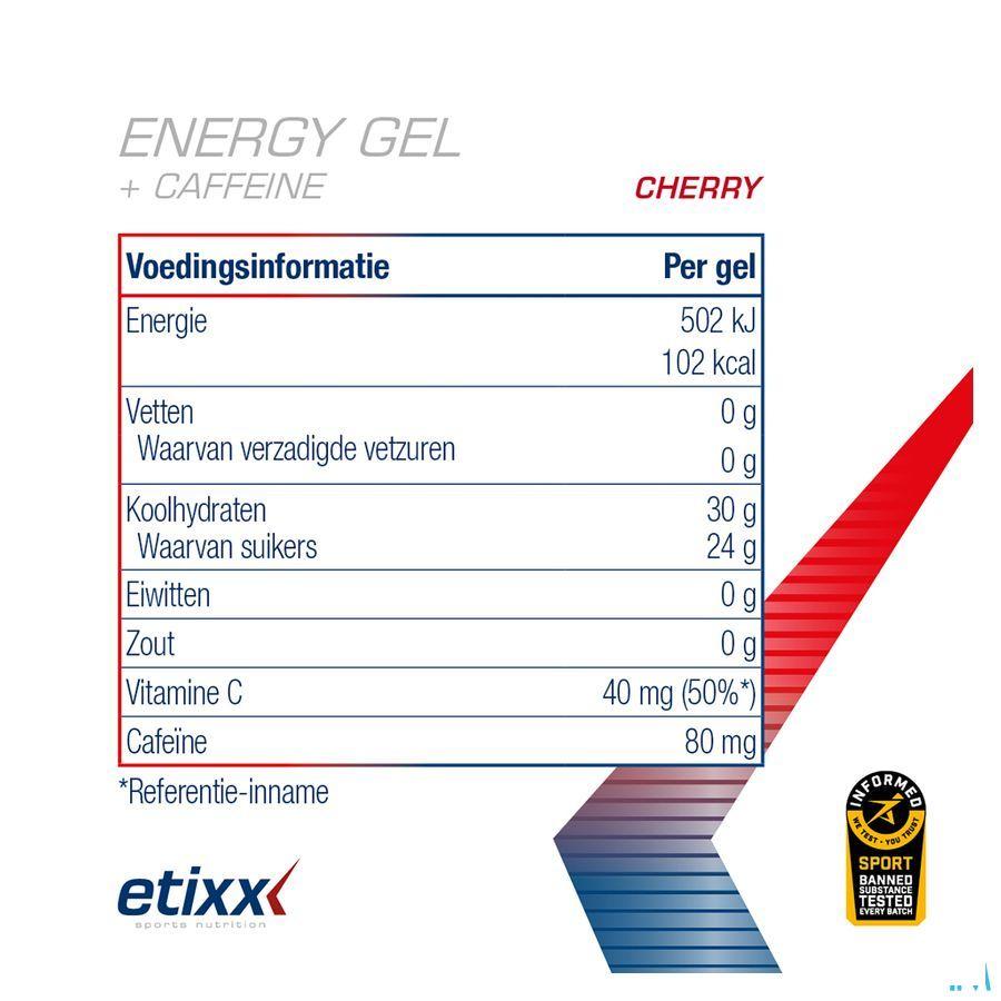 Etixx Energy Gel Caffeine Cherry 12X40 ml  -  Ceres Pharma