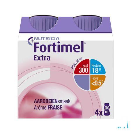 Fortimel Extra Fraise 4x200 ml 2401487  -  Nutricia