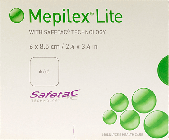 Mepilex Lite Pansement Fin Sil Ster 6x 8,50cm 5 284000  -  Molnlycke Healthcare