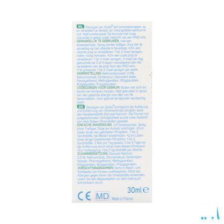 Quies Doculyse Tegen Proppen Oorsmeer Spray 30 ml  -  Quies