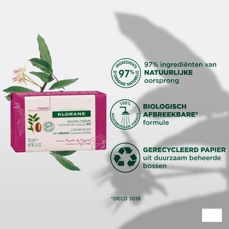 Klorane Lichaam Zeep Creme Essentiele Olie Vijg 100 gr