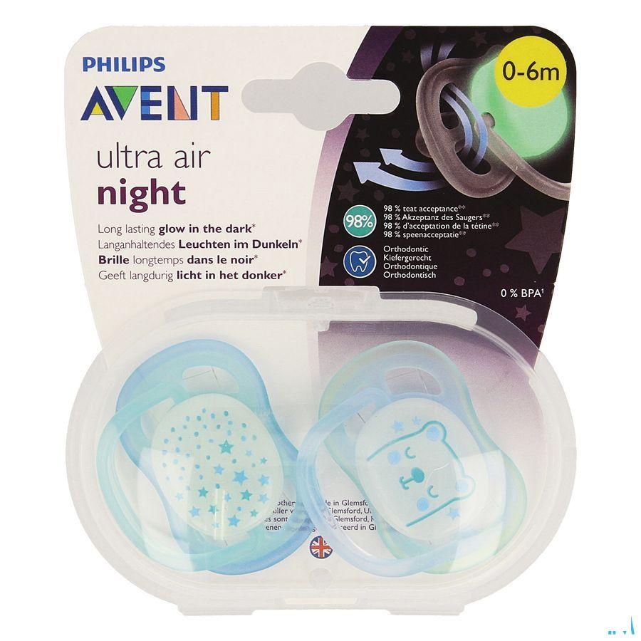 Philips Avent Fopspeen +0M Air Night Boy  -  Bomedys