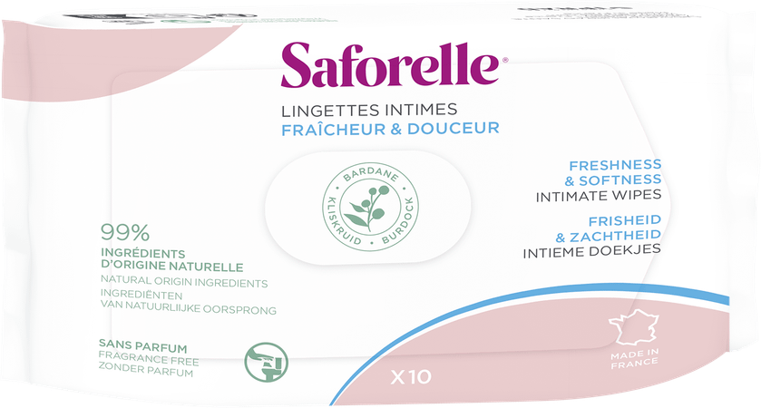 Saforelle Lingettes Flushable Pocket 10