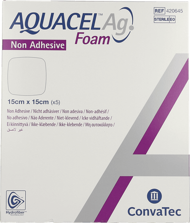 Aquacel Ag Foam Non Adhesief 15X15Cm 5