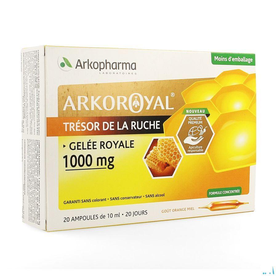 Arkoroyal Gelee Royale 1000 mg Ampoule 20x10 ml  -  Arkopharma
