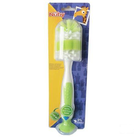 Nuby Flessenborstel Met Kleinere Speenborstel En Zuignap  -  New Valmar