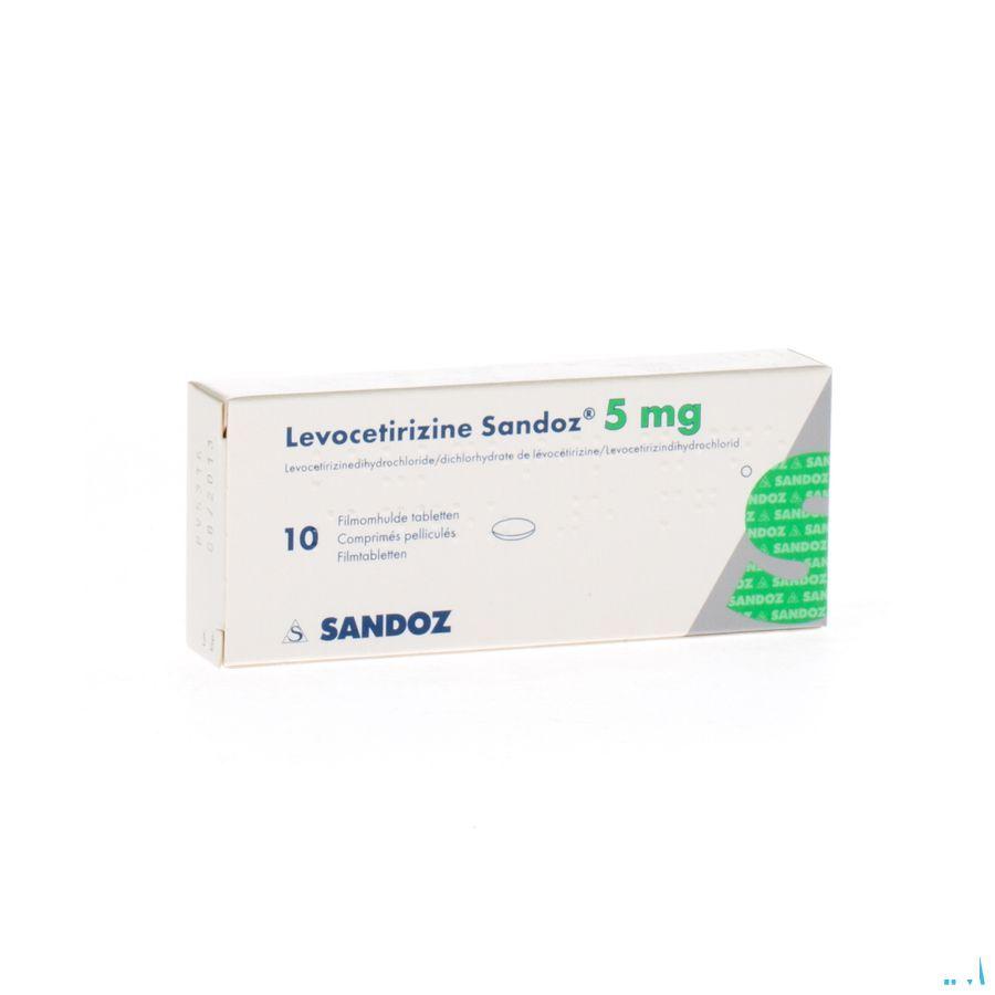Levocetirizine Sandoz 5 mg Tabletten Enrob. 10 X 5 mg