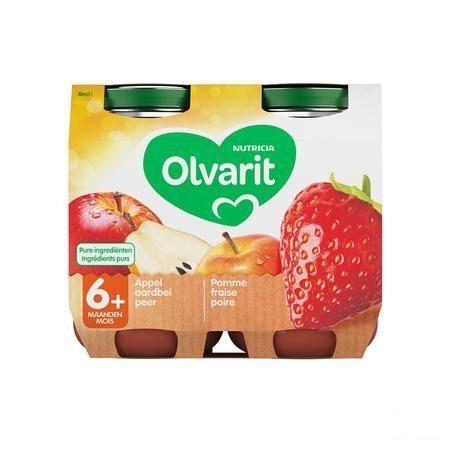 Olvarit Fruit Appel Aardbei 2x200 gr 6m61  -  Nutricia