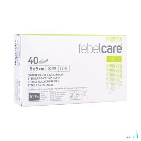 Febelcare Compresse Gaze Sterile 5,0x 5,0cm 40x1