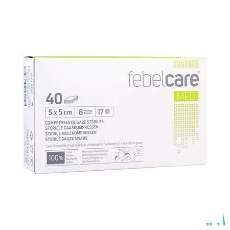 Febelcare Gaaskompres Steriel 5,0x 5,0cm 40x1