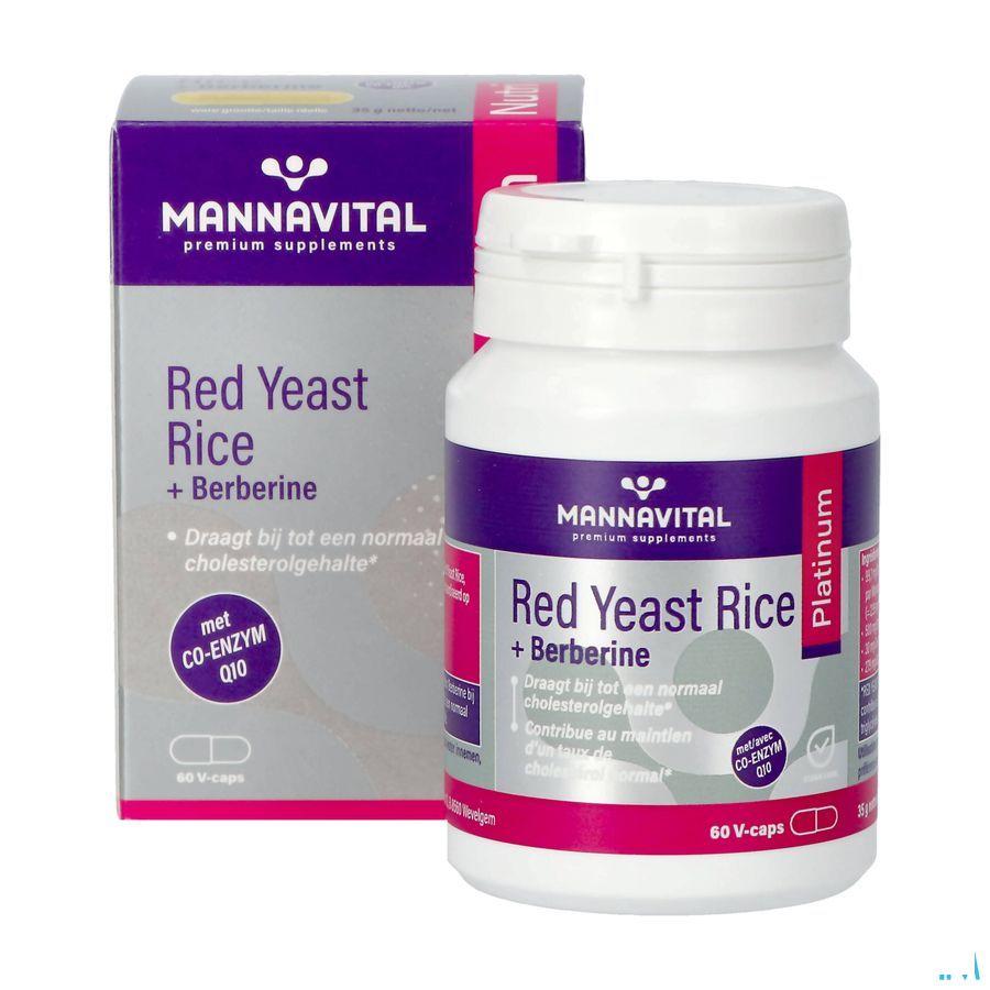 Mannavital Red Yeast Rice + Berberine Plat.V-Caps 60  -  Mannavita
