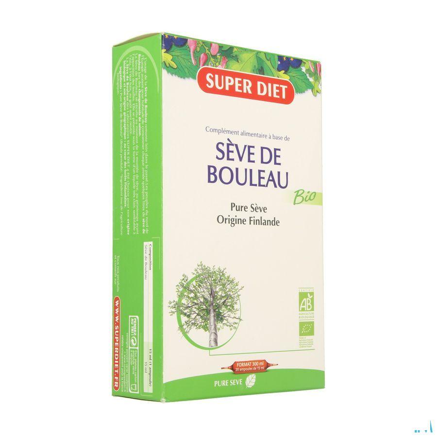 Super Diet Seve Bouleau Bio Ampoule 20x15 ml  -  Superdiet Laboratoires