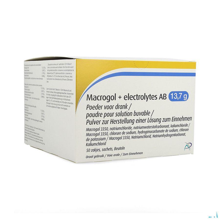 Macrogol+Electrolytes Ab 13,7G Pdr Opl Zakje 50