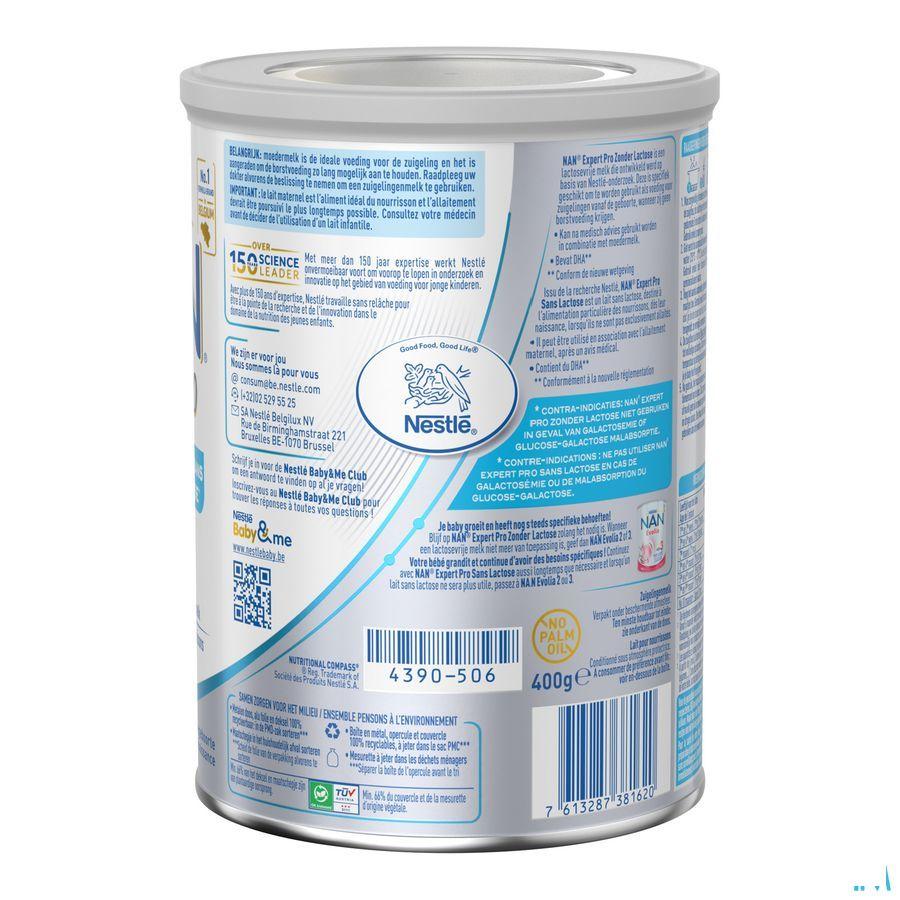 Nan Sans Lactose Pdr 400G  -  Nestle