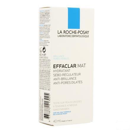 Effaclar Mat Hydra Sebo-regulat. sans parab. 40 ml  -  La Roche-Posay