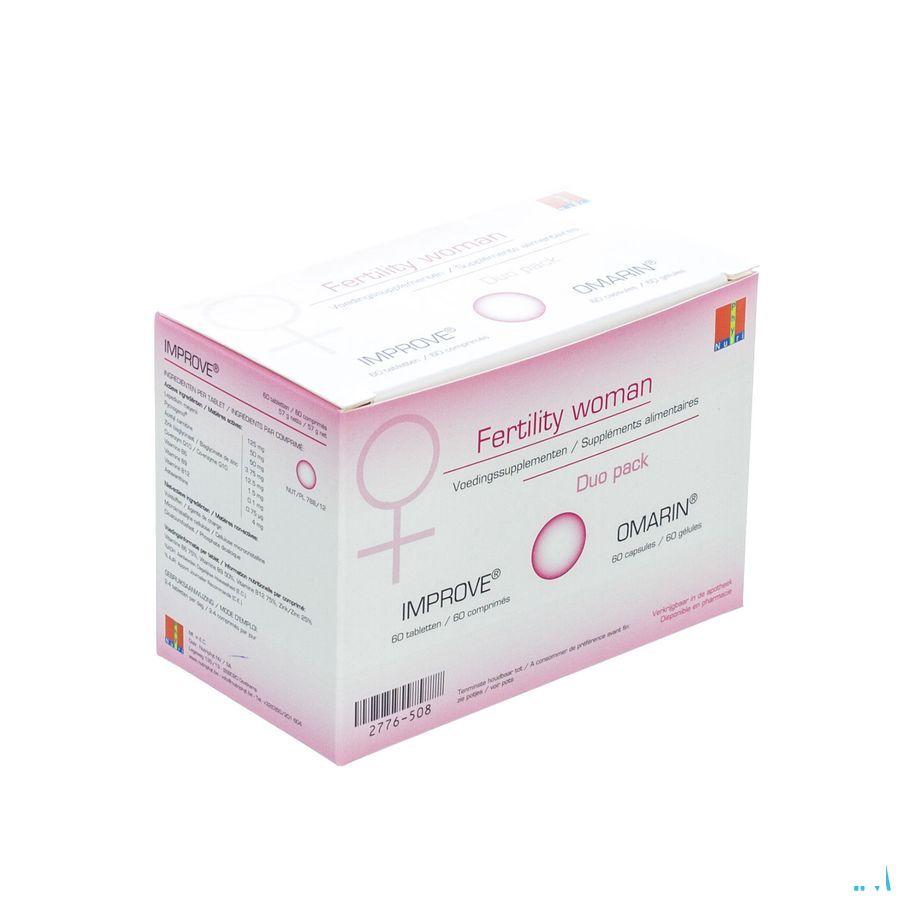 Fertility Woman Duo 60 Tabl Improve + 60 Caps Omarin  -  Nutriphyt