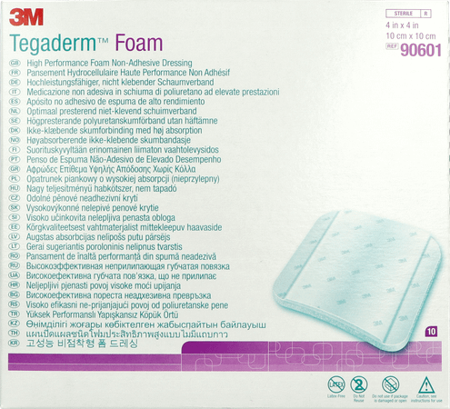 Tegaderm Foam Dressing 10,0x10,0cm 10 90601  -  3M