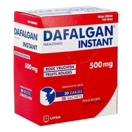 Dafalgan Instant Forte Gran Fruit Rouge Sachets 20x500 mg