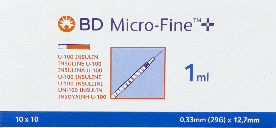 Bd Microfine+ Ins.Spuit 1,0  ml 29G 12,7Mm100 324827