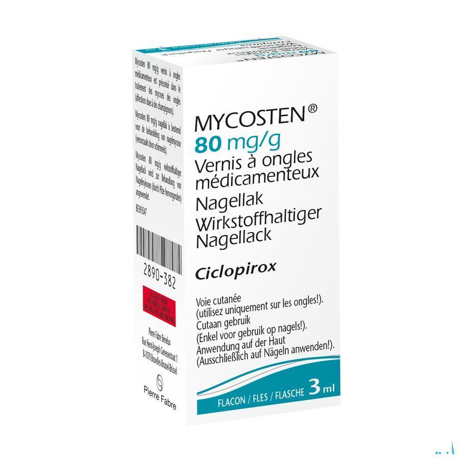 Mycosten 80 mg/g Medische Nagellak Flacon 1 3 ml