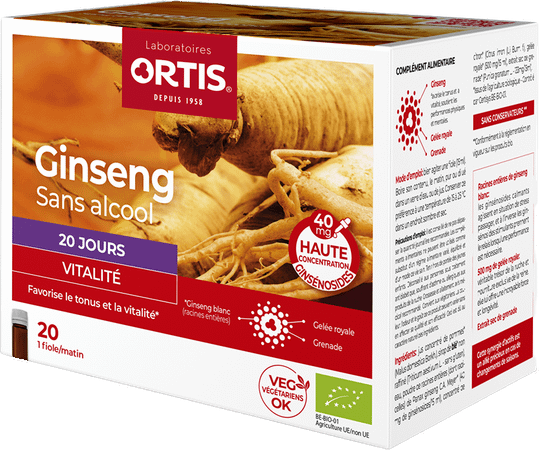 Ortis Ginseng Bio S/Alcool 20X15 ml  -  Ortis