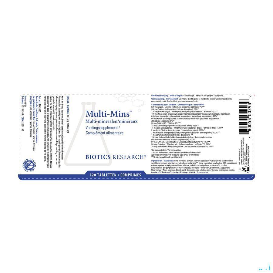 Biotics Multi-Mins 120 comprimés  -  Energetica Natura