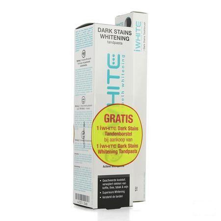 Iwhite Dark Stains Whitening Tandpasta Tube 75 ml