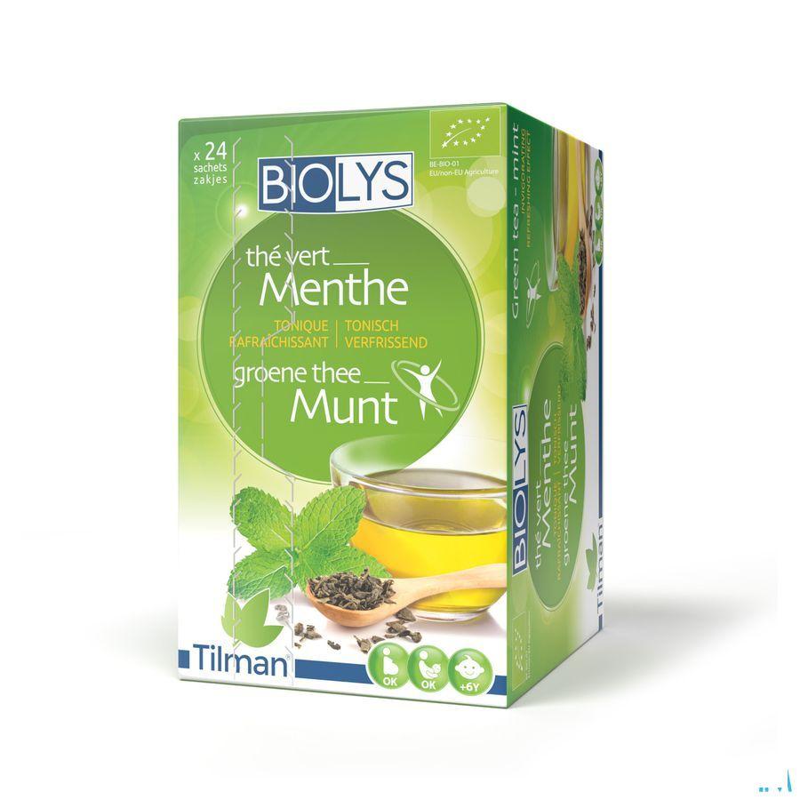 Biolys Groene Thee Munt Zakje 24  -  Tilman