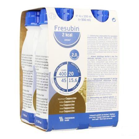 Fresubin 2kcal Drink Cappuccino Easybottle 4x200 ml  -  Fresenius