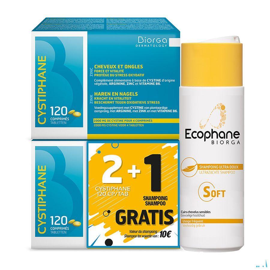 Cystiphane Biorga Comp2X120 + Shampoo Ultra Zacht 200 ml