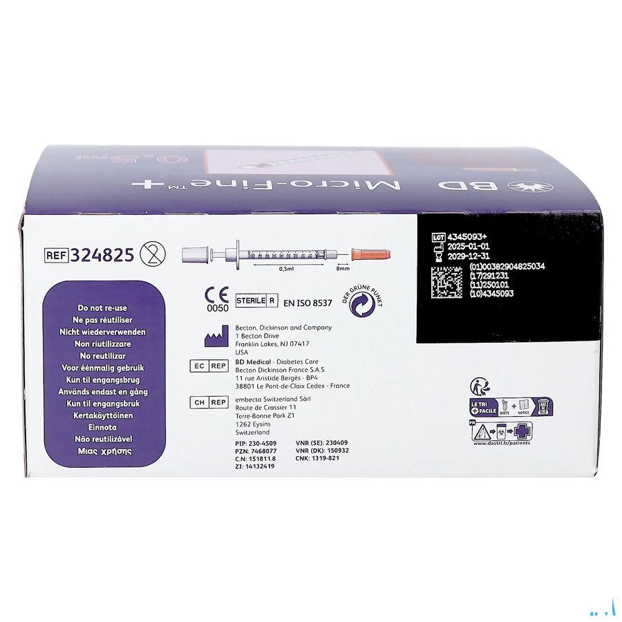 Bd Microfine+ Ins.Spuit 0,5  ml 30G 8,0Mm100 324825