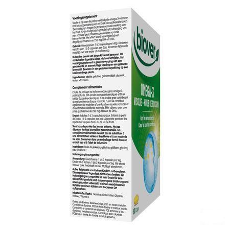 Biover Omega 3 Visolie Caps 60  -  Perrigo