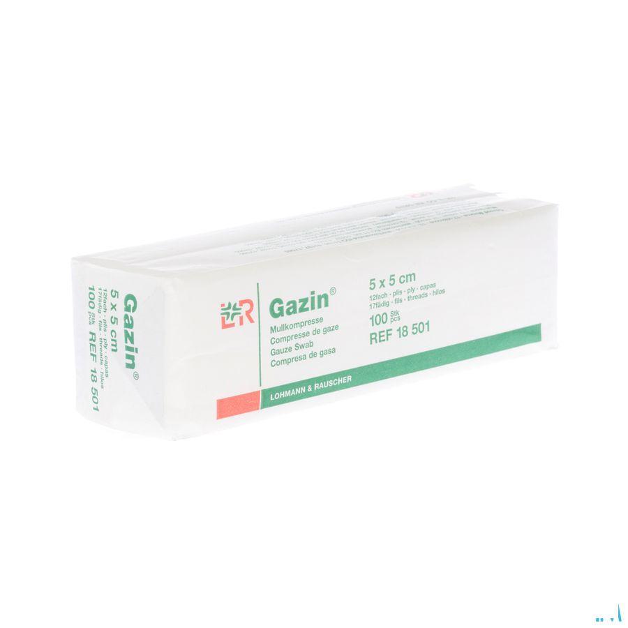 Gazin Kompres Niet steriel 12p 5,0x 5,0cm 100 18501  -  Lohmann & Rauscher