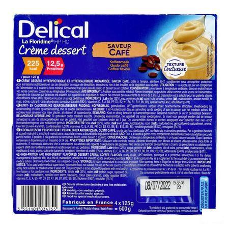 Delical Creme Dessert La Floridine Koffie 4X125 g  -  Bs Nutrition