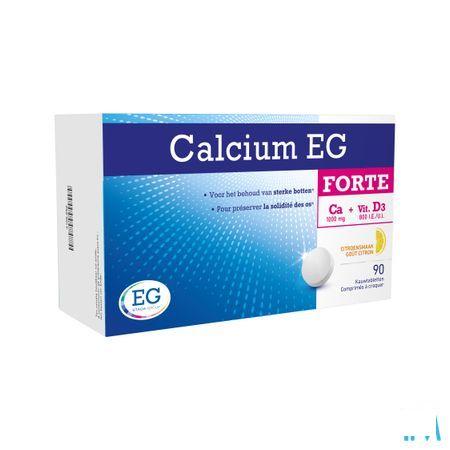 Calcium-D Forte Eg 1000 mg/800Ie Citroen Kauwtabl90  -  EG