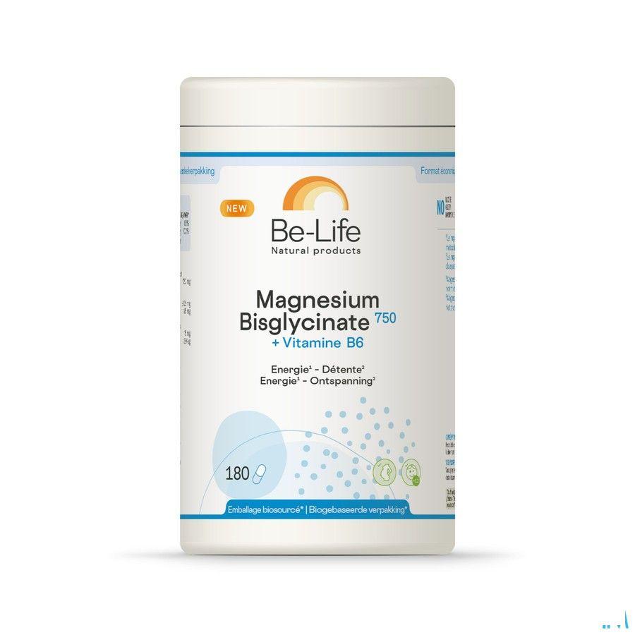 Magnesium Bisglycinate 750+Vit B6 Be Life Caps 180  -  Be-Life