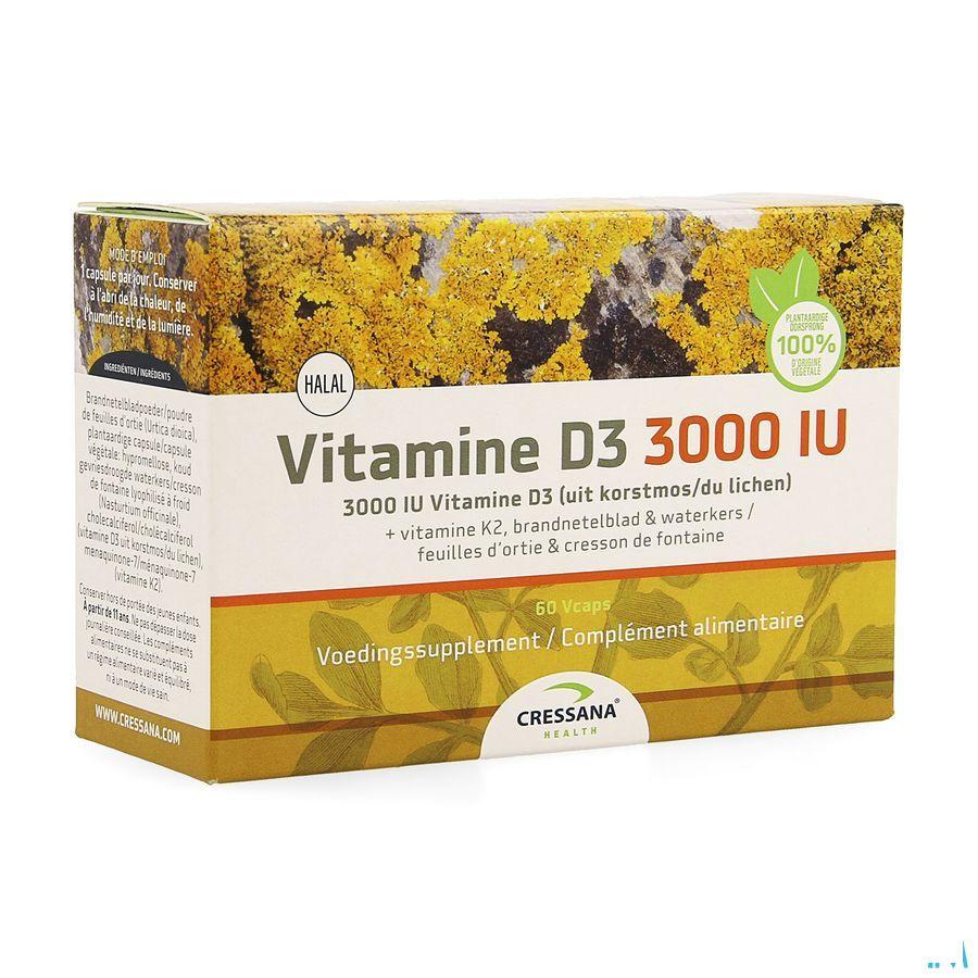 Vitamine D3 3000Iu + K2 Plantaardig Caps 60