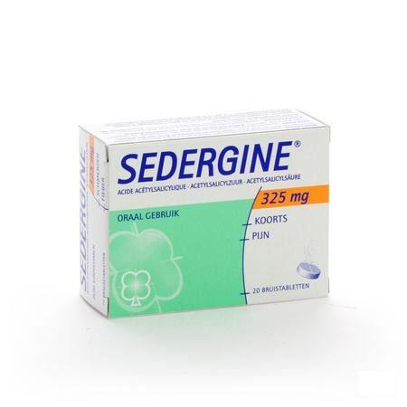 Sedergine 325 mg Comprimes Effervescents 20