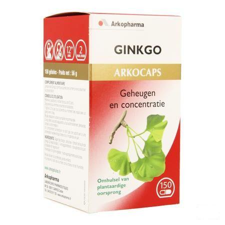 Arkocaps Ginkgo Biloba Plantaardig 150 3733110  -  Arkopharma