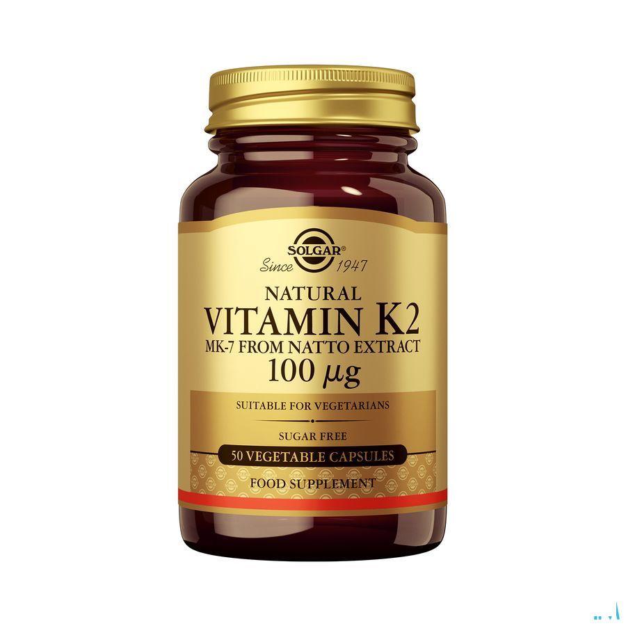 Solgar Vitamin K-2 (Mk-7) V-Caps 50X100Mcg  -  Solgar Vitamins