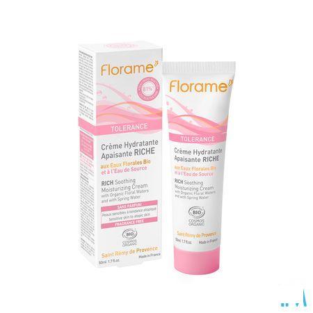 Florame Creme Hydratante Apaisante Riche Bio 50 ml  -  Natur'Inov