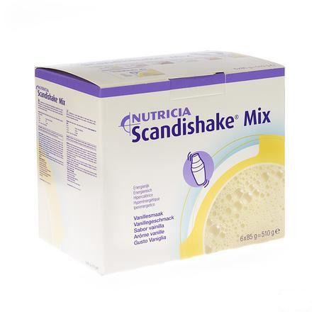 Scandishake Mix Vanille Zakje 6x85 gr  -  Nutricia