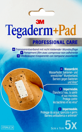 Tegaderm + Pad 3m Transp Steril 5cmx 7cm 5 3582p  -  3M
